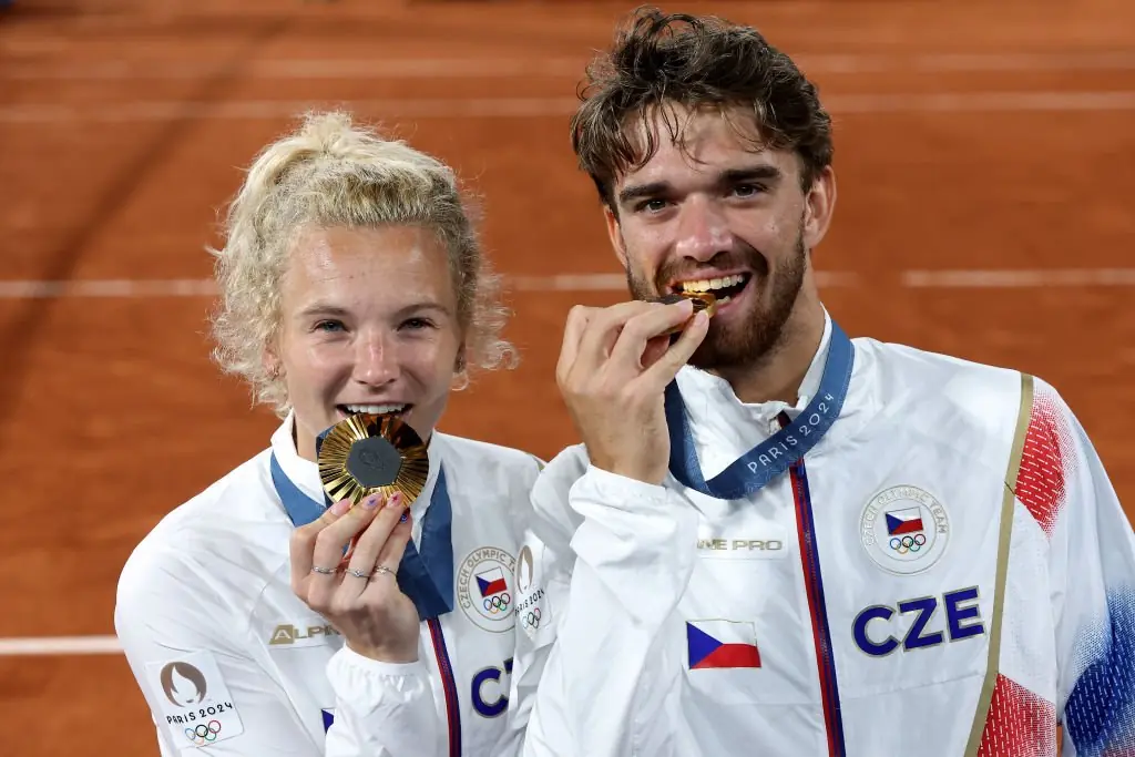 The couple didn't let their personal life stop them from winning. Credit: Matthew Stockman/Getty