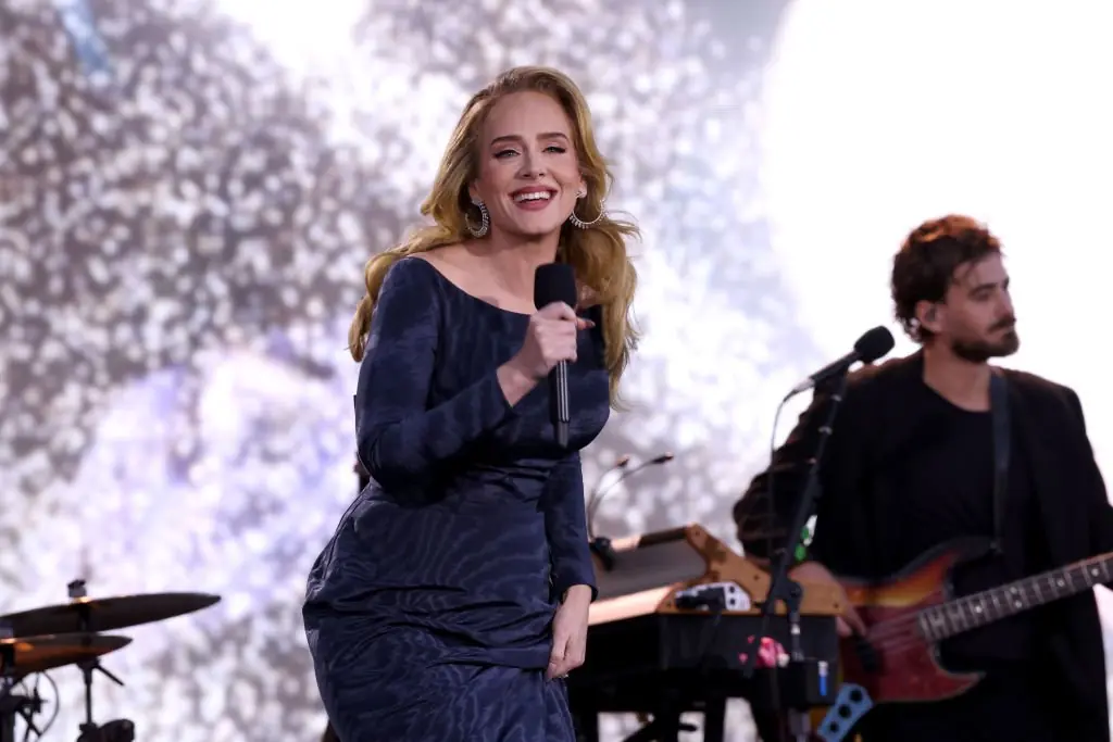 One of Adele's songs will be banned from streaming platforms while a legal dispute is settled. Credit:Kevin Mazur/Getty/AD