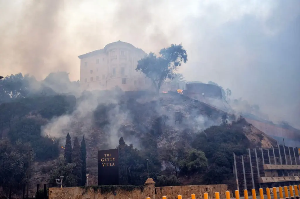The Getty Villa narrowly avoided destruction. Credit: Hans Gutknecht/MediaNews Group/ Los Angeles Daily News via Getty Images