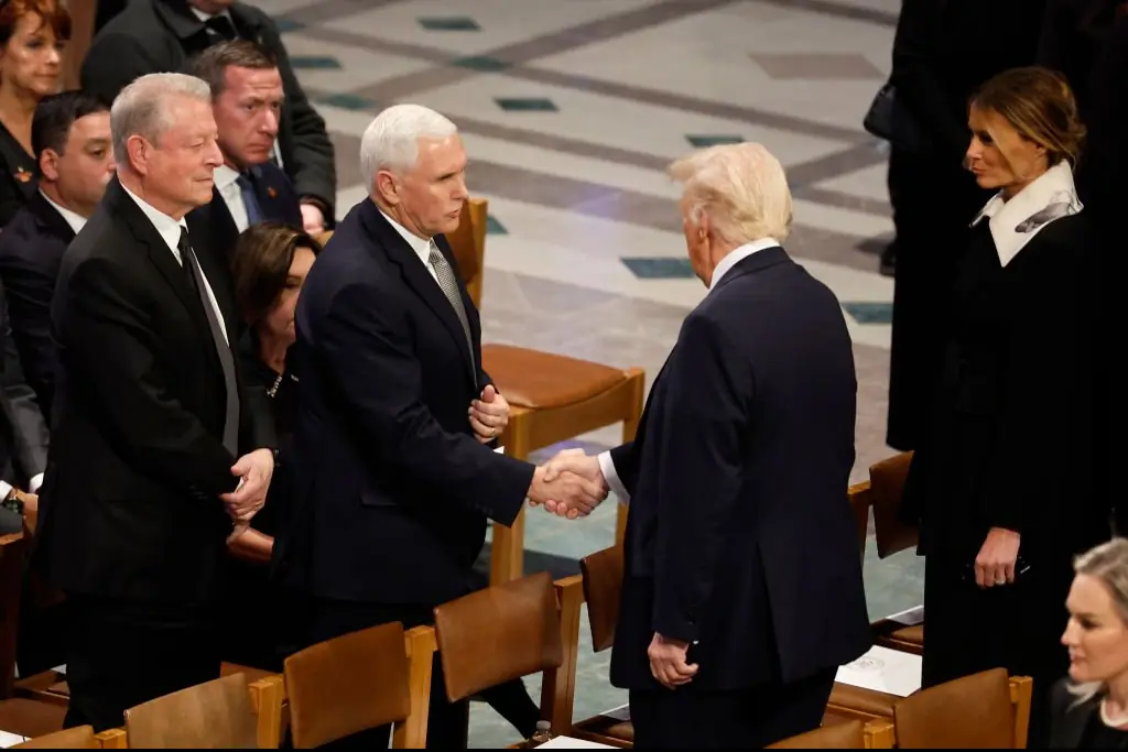 Mike Pence has opened up about his reunion with Donald Trump. Credit: Chip Somodevilla / Getty
