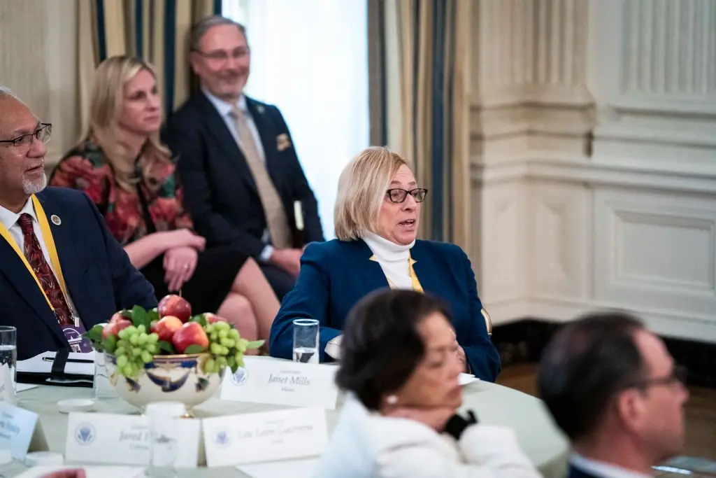 Maine Gov. Janet Mills didn't back down. Credit: Jabin Botsford/The Washington Post via Getty Images