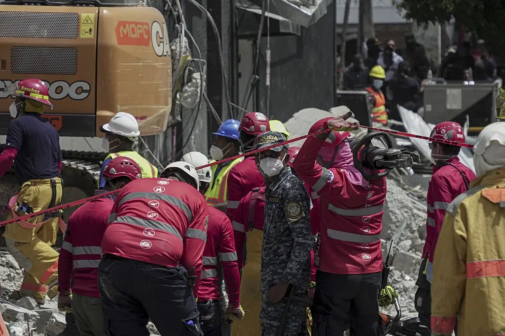 A recovery operation is still underway. Credit: Gabriel Calderon/Anadolu via Getty Images