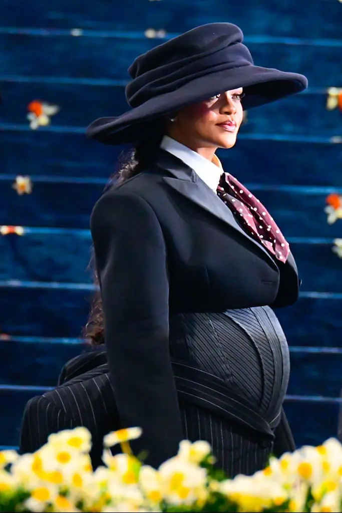 Rihanna revealed her third pregnancy at the Met Gala 2025. Credit: Raymond Hall/GC Images/Getty Images