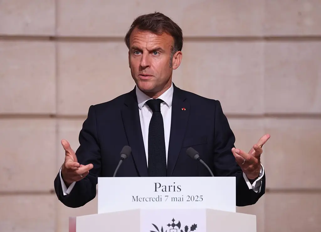 French President Emmanuel Macron has spoken out about his latest controversies. Credit: Sean Gallup / Getty