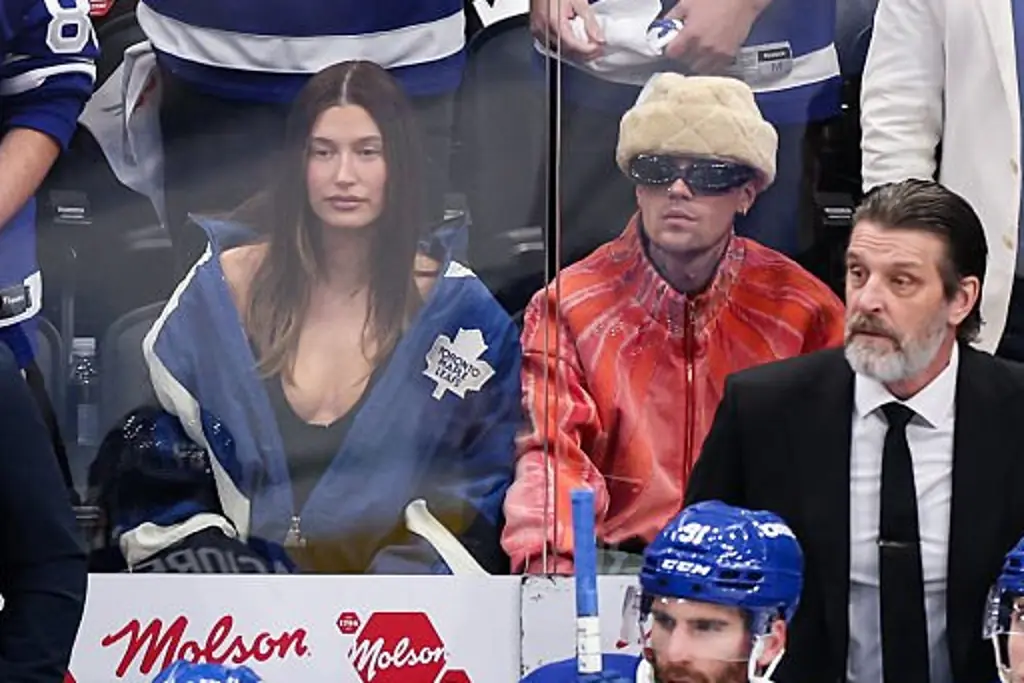 Hailey Bieber and Justin Bieber on May 18, 2025. Credit: Michael Chisholm / Getty