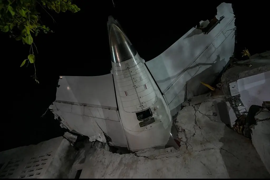 An Air India flight crashed into a residential area on June 12 in Ahmedabad, India. Credit: Hindustan Times / Getty