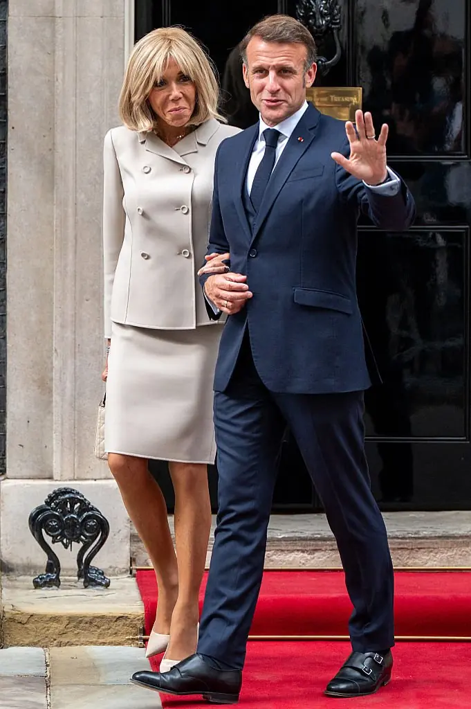 French President Emmanuel Macron and his wife Brigitte Macron. Credit: Ben Montgomery / Getty