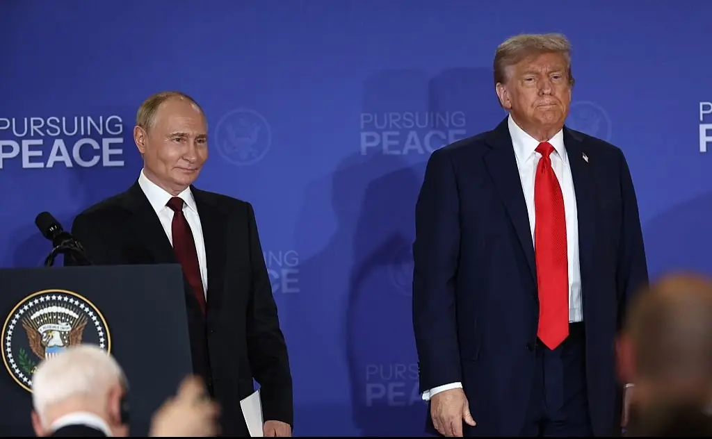 US President Donald Trump and Vladimir Putin. Credit: Anadolu / Getty