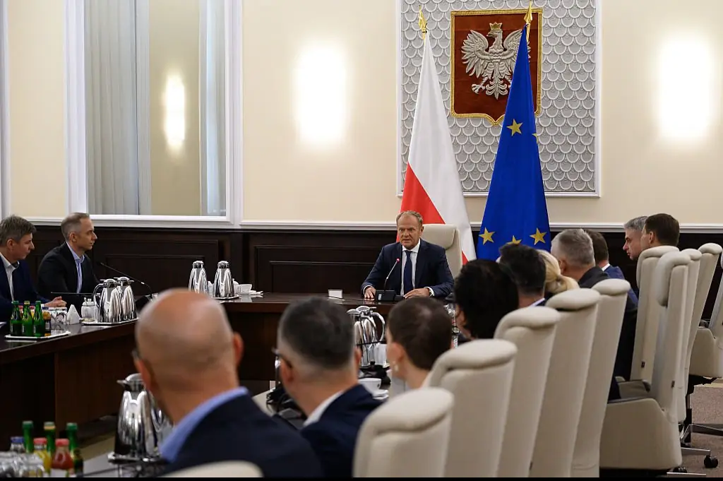 Extraordinary government cabinet meeting at the Chancellery of the Prime Minister, following violations of Polish airspace during a Russian attack on Ukraine. Credit: NurPhoto / Getty