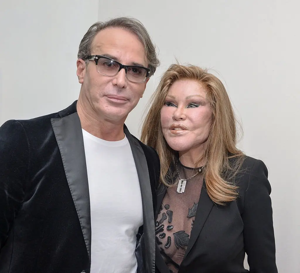 Wildenstein with her fiance Lloyd Klein. Credit: Grant Lamos IV/Getty