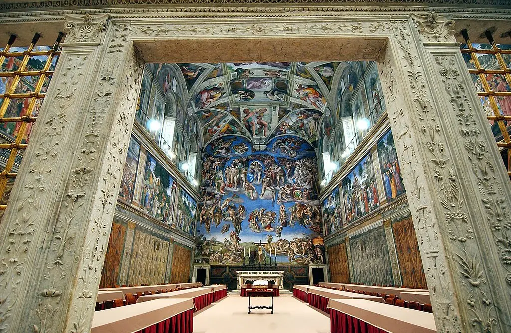 The Sistine Chapel has strict rules to protect its exquisite frescoes. Credit: Eric Vandeville-Vatican Pool/Getty Images