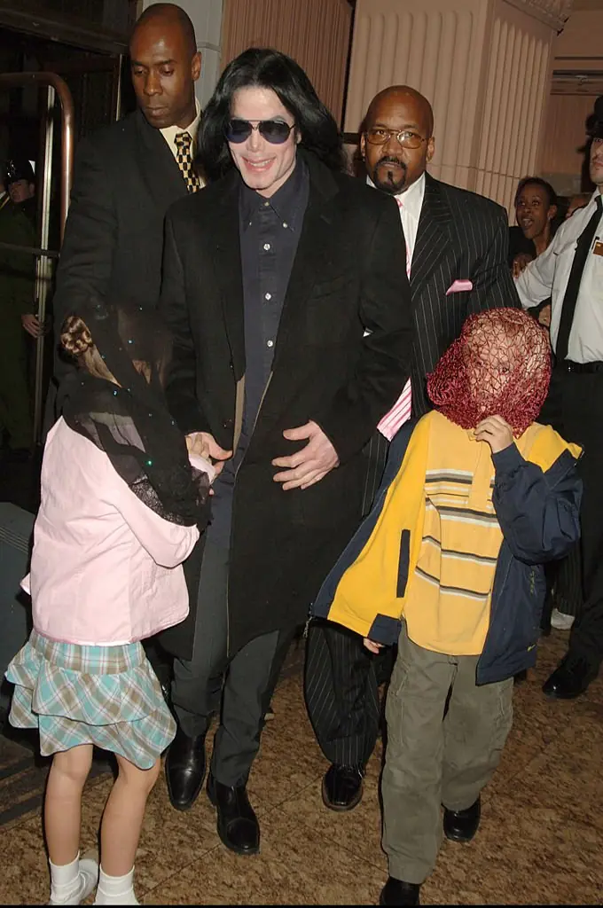 Jackson with a young Paris and Prince in 2005. Credit: Dave M. Benett / Getty
