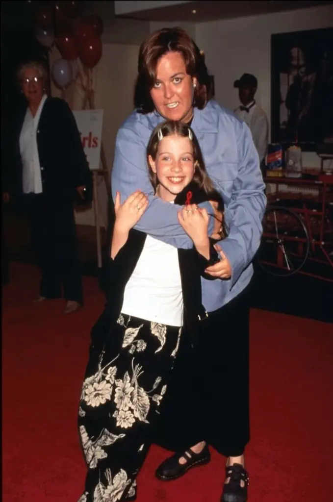 Rosie O''Donnell embraces Michelle Trachtenberg in 1996. Credit: Evan Agostini/Liaison/Getty