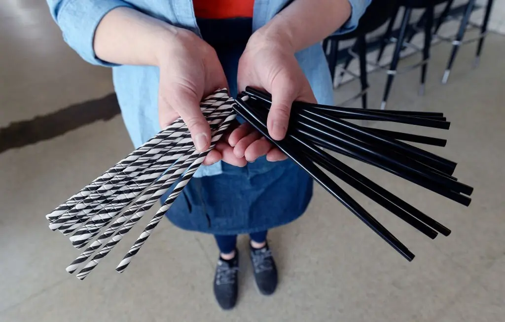 Trump vowed to bring back plastic straws over plastic. Credit: Shawn Patrick Ouellette/Portland Portland Press Herald via Getty Images