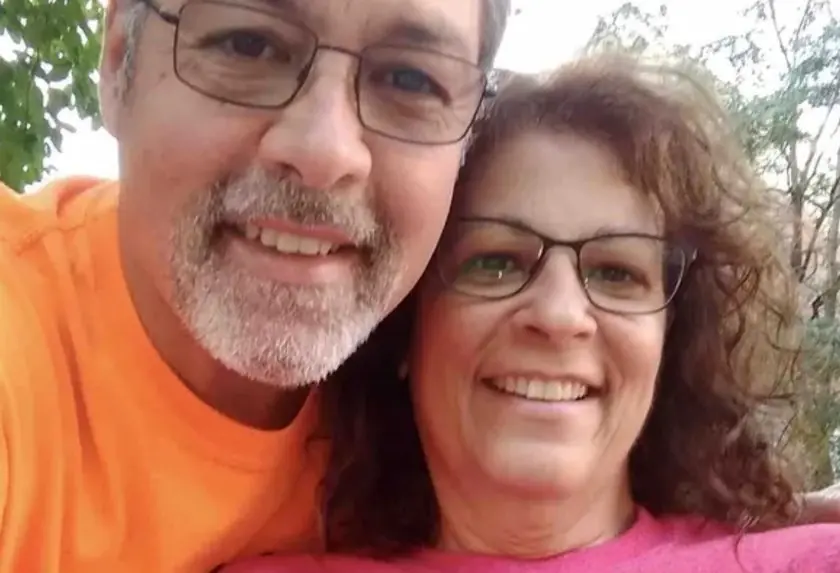 Marie Trainer received a kiss from her dog when she returned home from vacation. Credit: GoFundMe