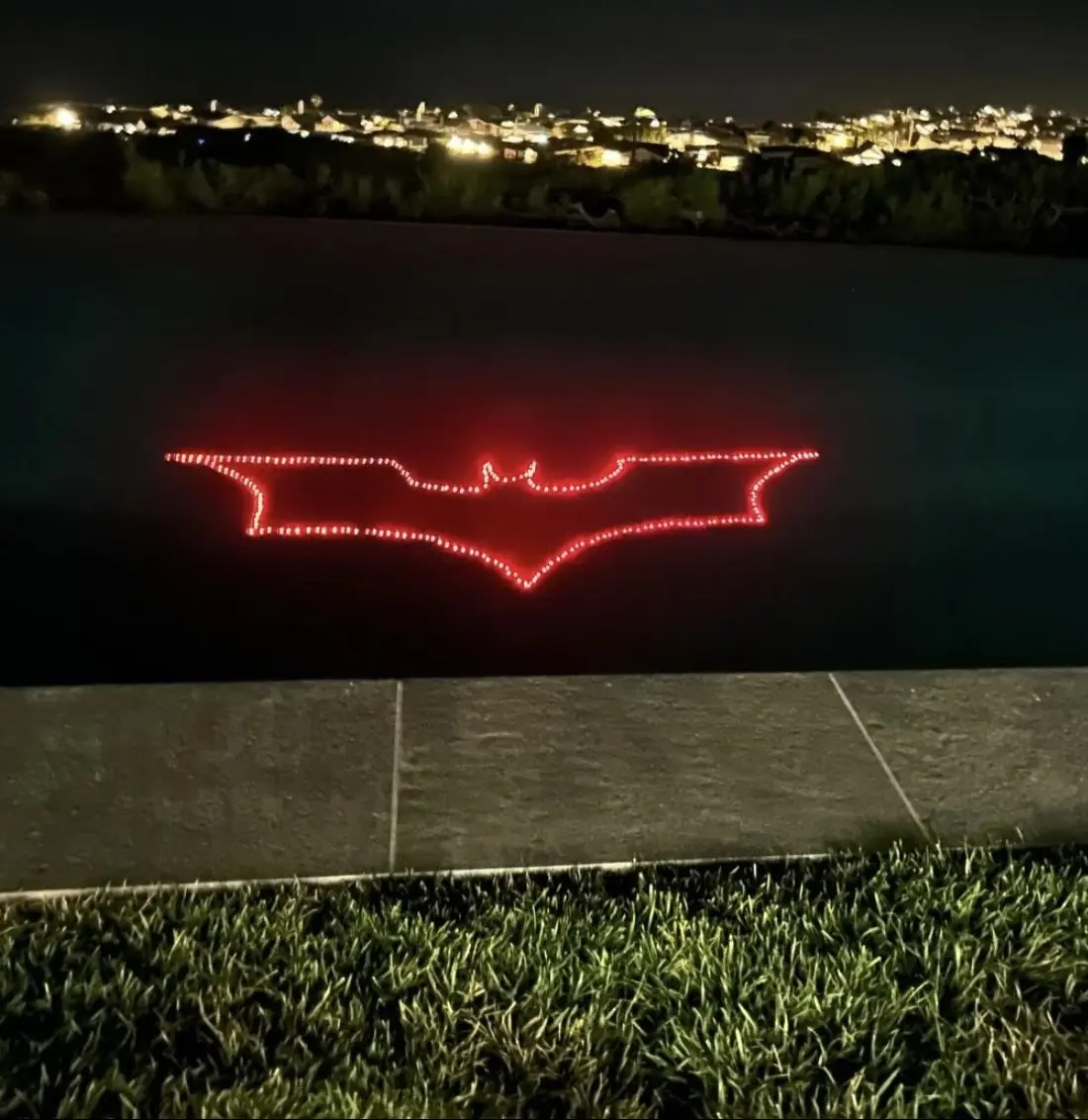 One of Perry's final post showed off the Bat-signal at his home. Credit: Instagram/mattyperry4