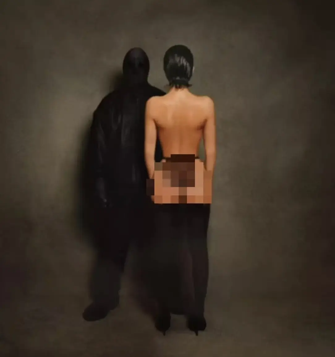 People think Ye and Bianca were recreating their album cover pose. Credit: Instagram/Ye