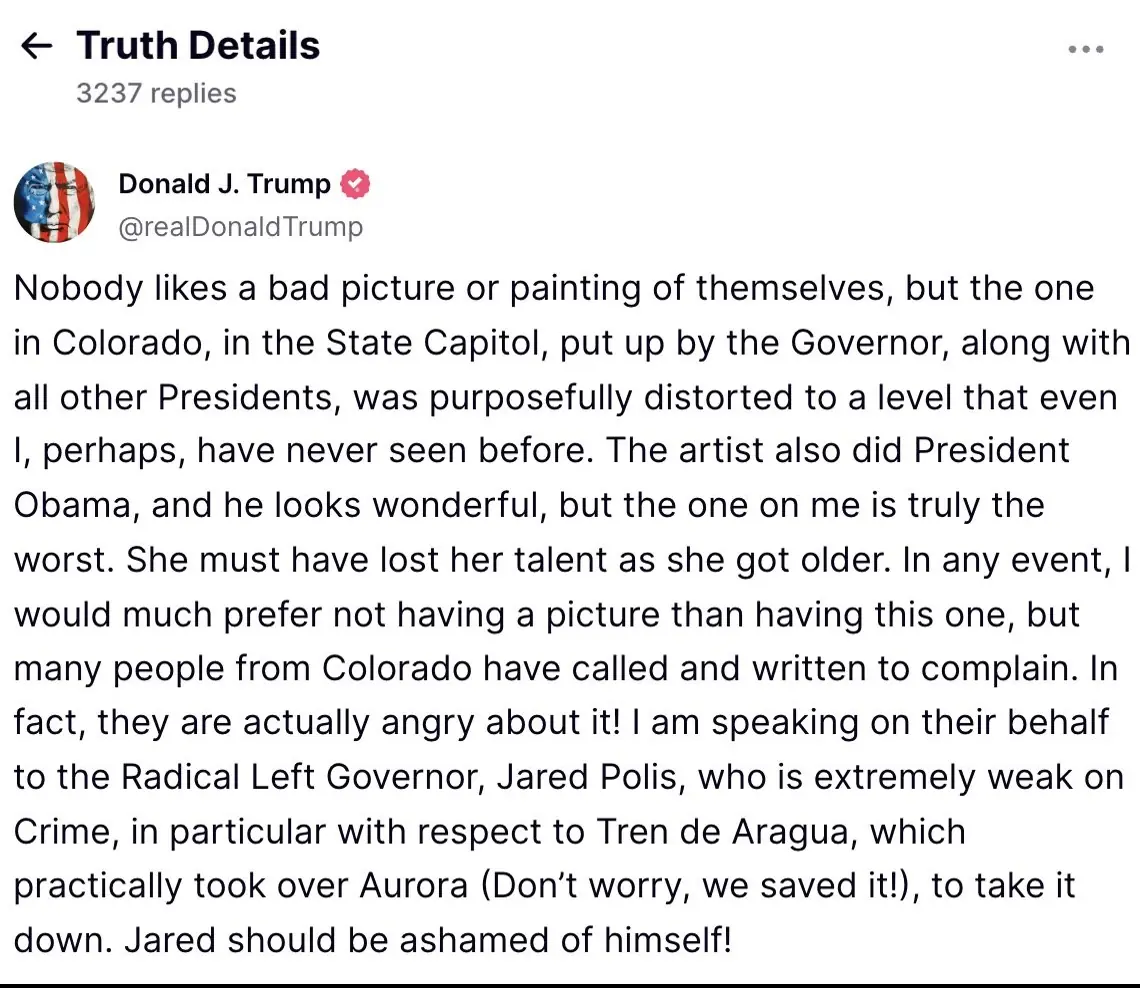 Credit: Truth Social 