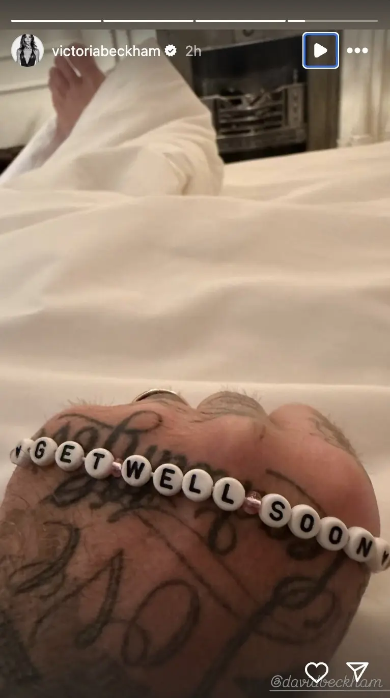 David is recovering. Credit: Victoria Beckham / Instagram
