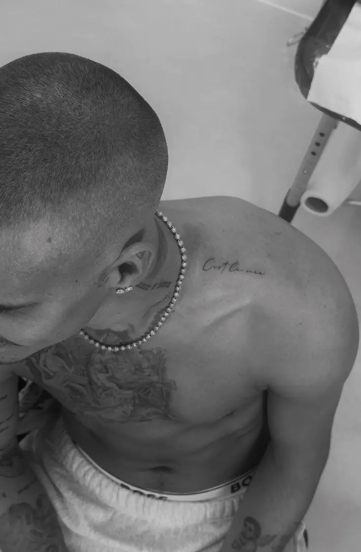 Romeo Beckham's latest tattoo has sparked controversy. Credit: Instagram.