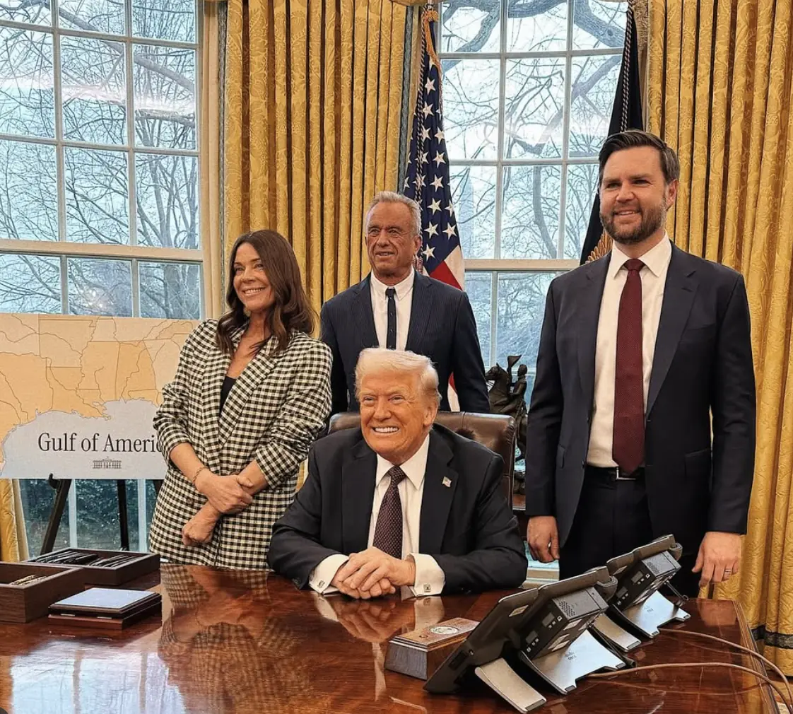Kraus with President Trump, VP JD Vance and Robert F. Kennedy Jr.  Credit: Jessica Reed Kraus / Instagram