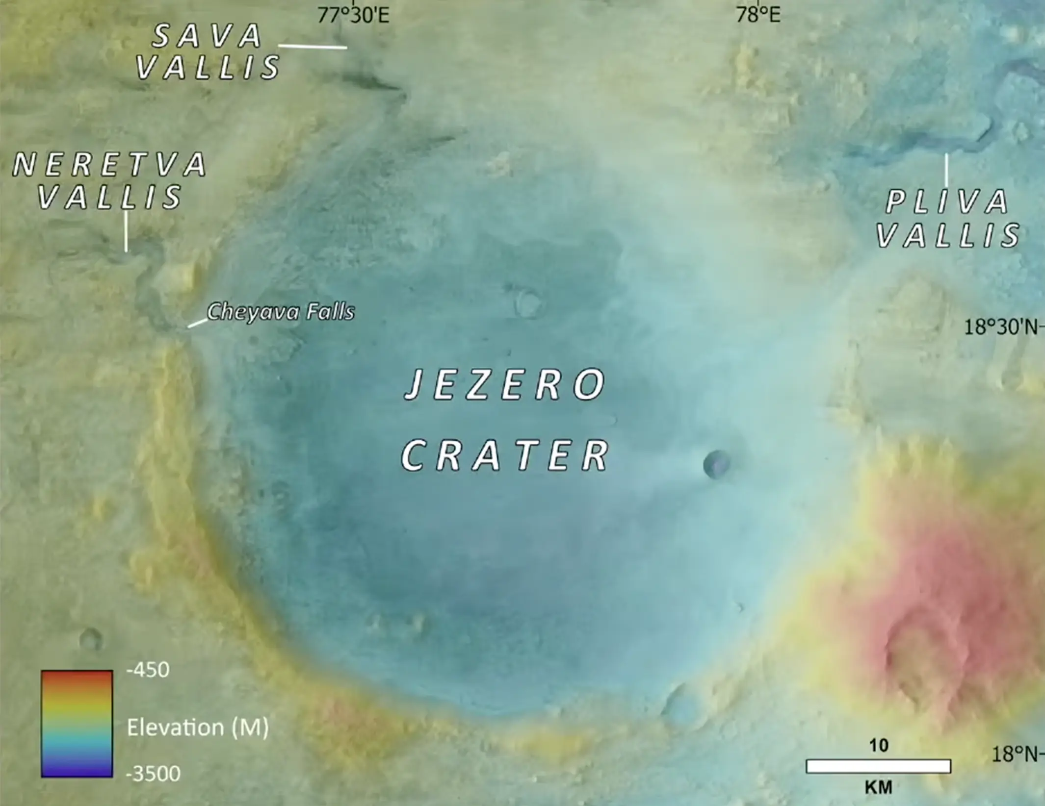 Jezero Crater. Credit: NASA