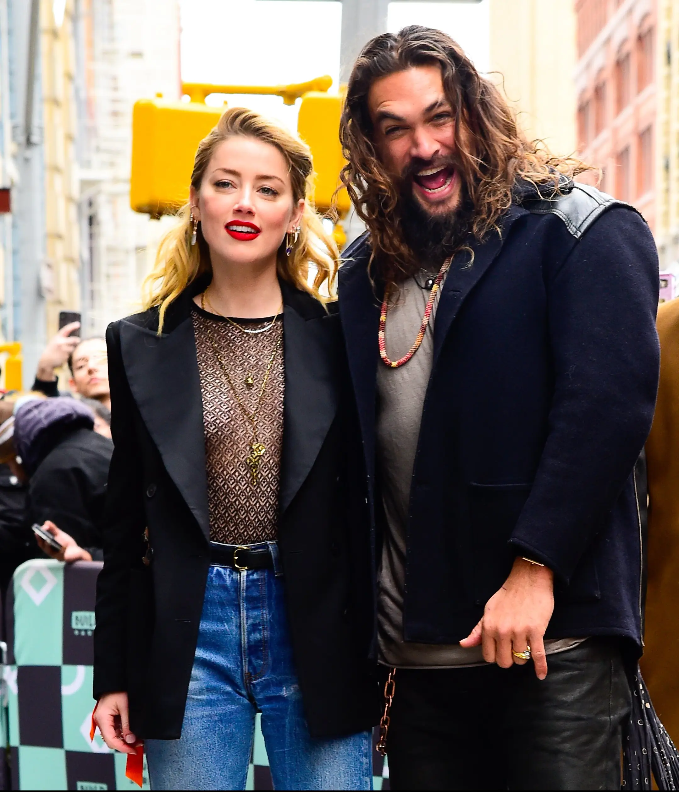 Amber Heard and Jason Momoa starred in Aquaman together. Credit: Raymond Hall/GC Images/Getty Images