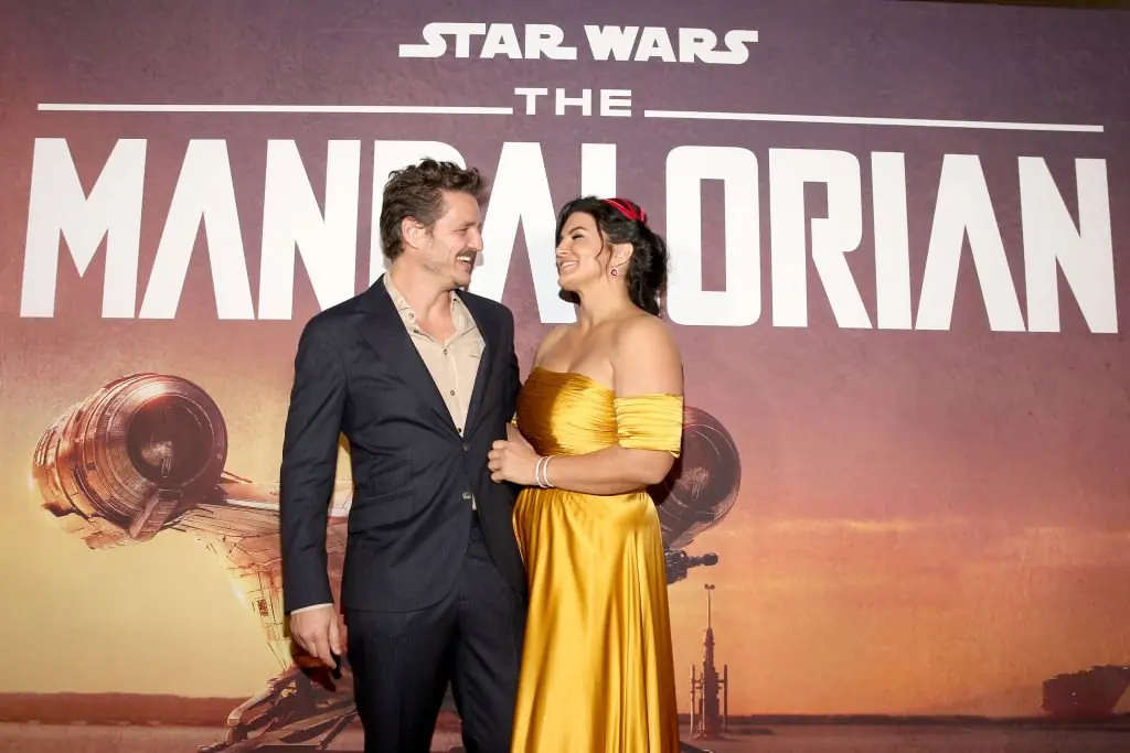 Carano starred alongside Pedro Pascal in the Star Wars spinoff. Credit: Jesse Grant/Getty/Disney