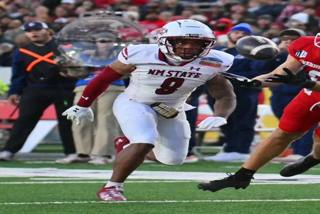 Andre Seldon Jr. playing for NM State. Credit:  Sam Wasson / Getty
