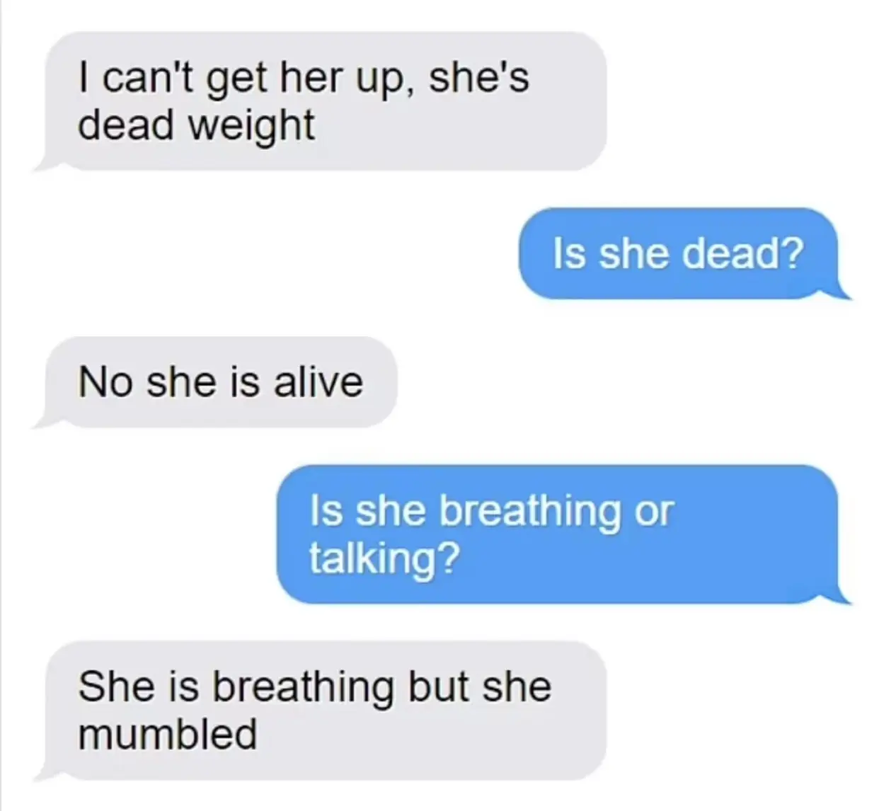 Messages were read out between Julie and her son, Scott. 