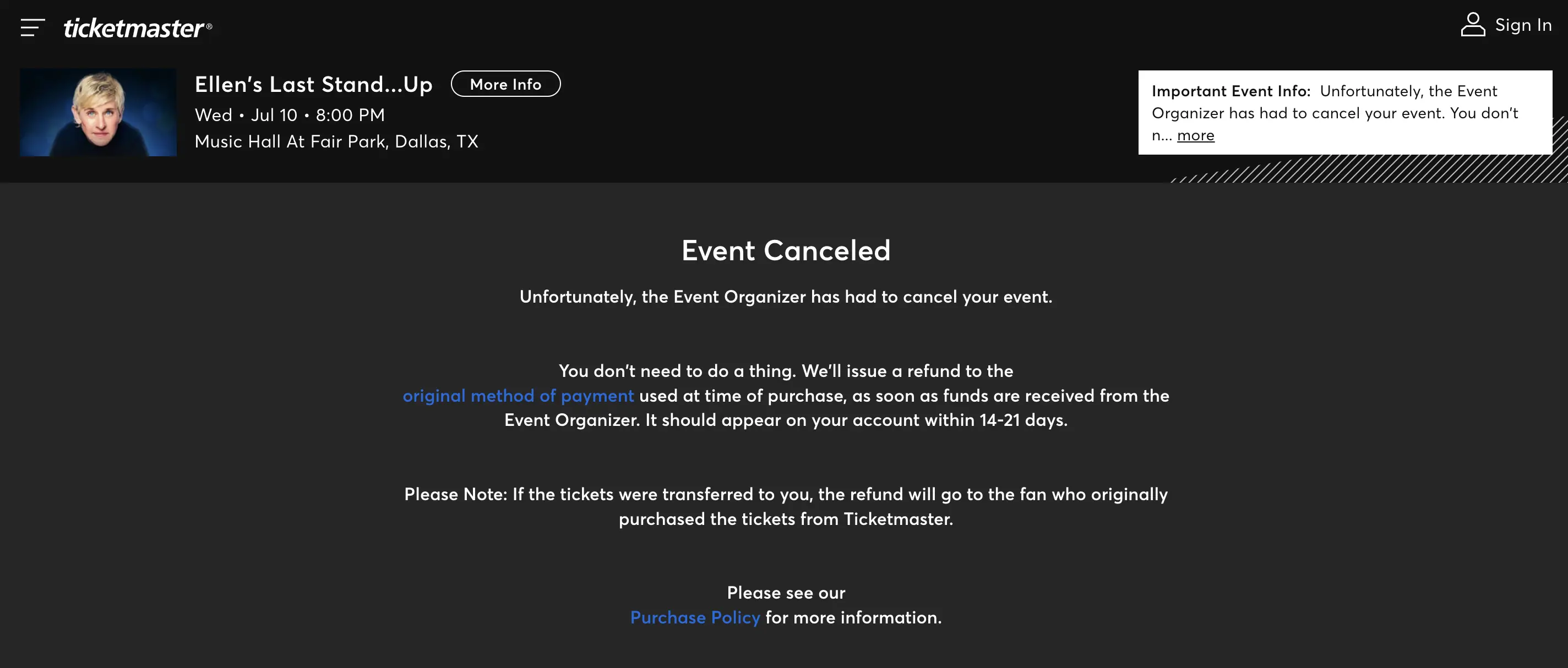 Credit: Ticketmaster