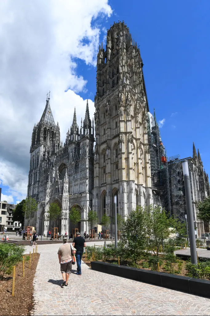 Rouen Cathedral (Cathedrale Notre-Dame de l'Assomption de Rouen) The building is classified as a National Historic Landmark.Credit: Andia / Getty