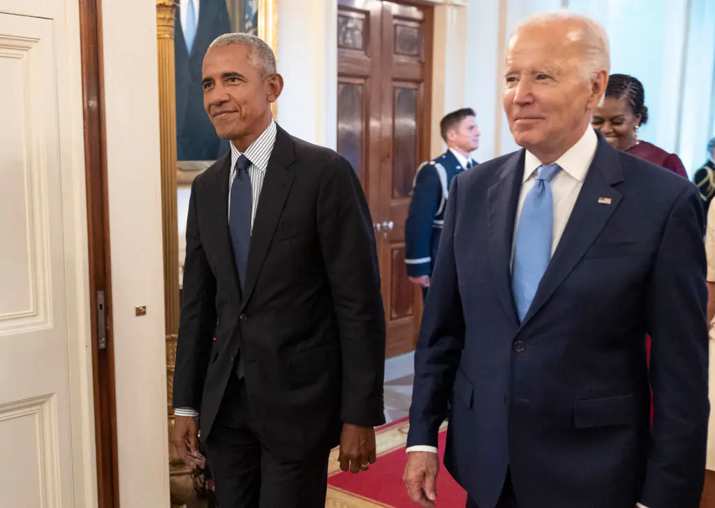 Obama has not publically backed Harris as Biden's successor. Credit: Kevin Dietsch / Getty