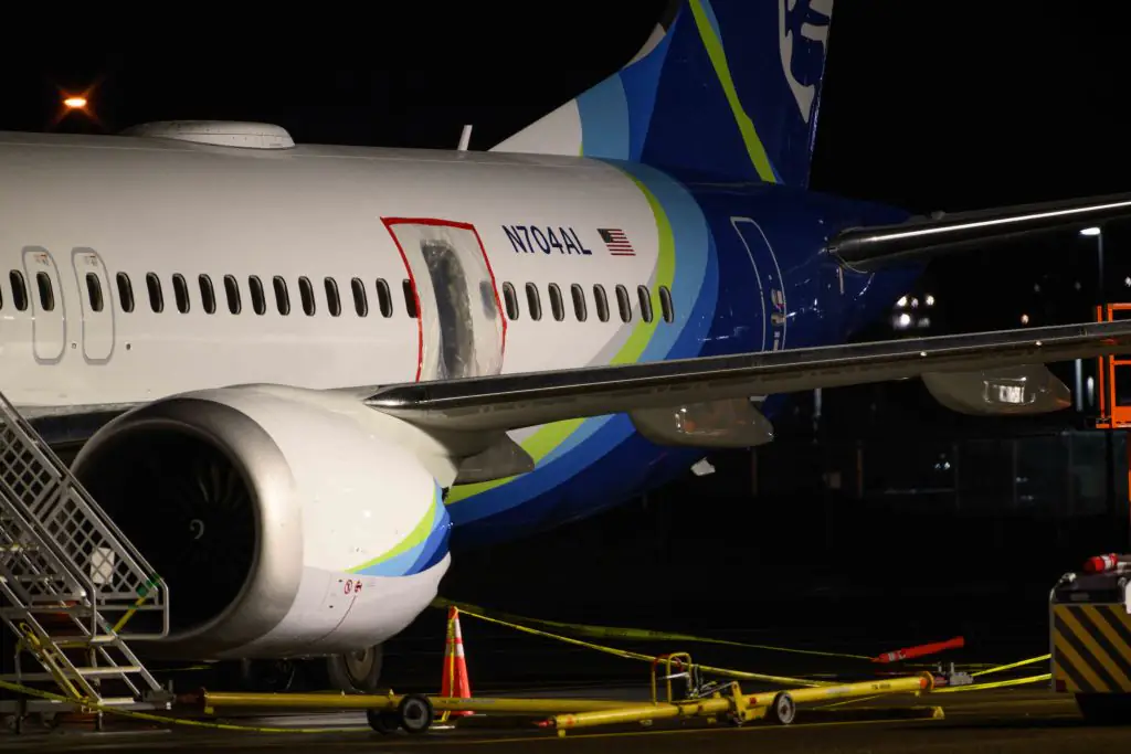 A Boeing 737 lost a door mid-flight earlier this year. Credit: Mathieu Lewis-Rolland/Getty