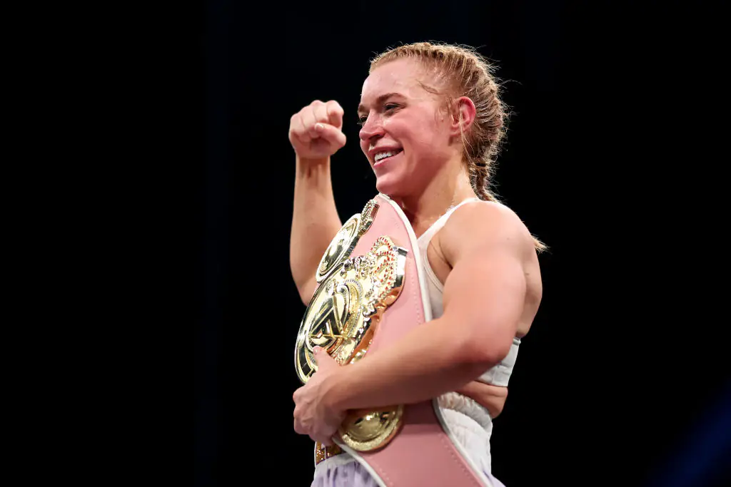 Brooke shocked fans at the weigh-in. Credit: George Wood/Getty