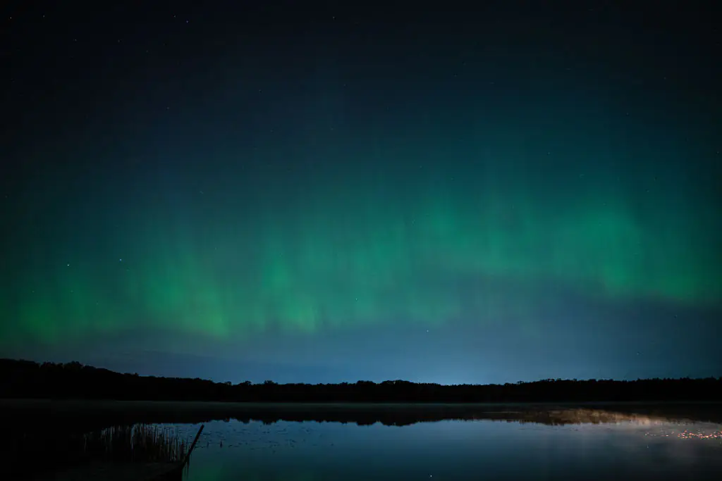 The Northern Lights over Rochester, New York. Credit: Anadolu / Getty