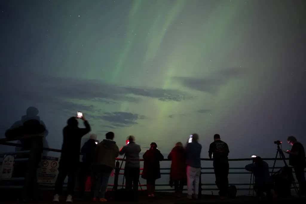 The Northern Lights seen in England. Credit: Ian Forsyth / Getty
