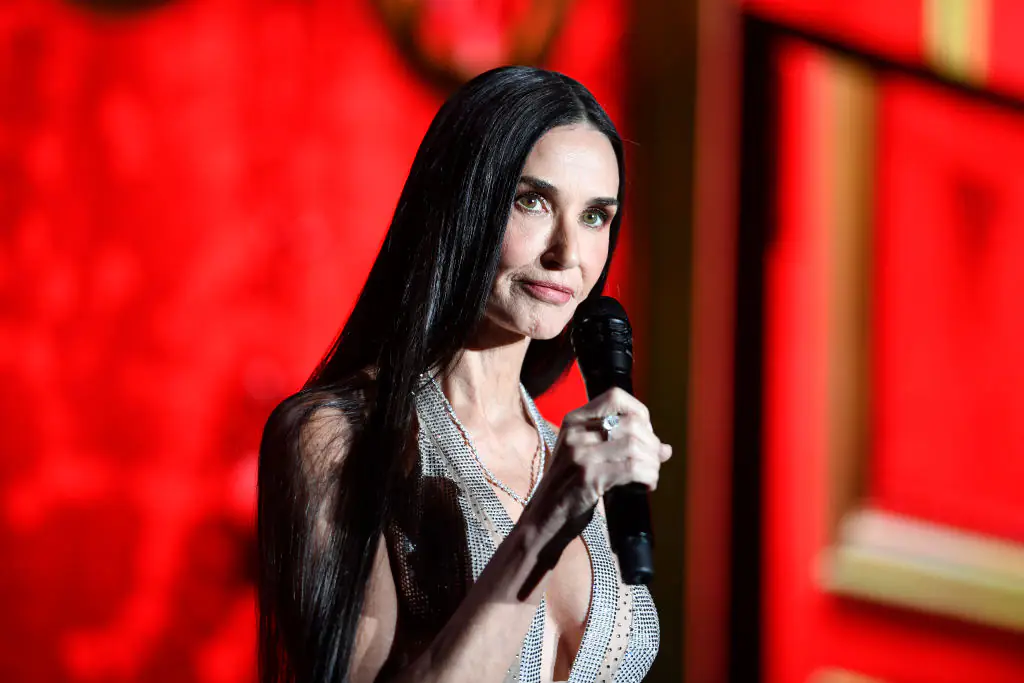 Demi Moore at Cannes. Credit: Ryan Emberley/amfAR/Getty