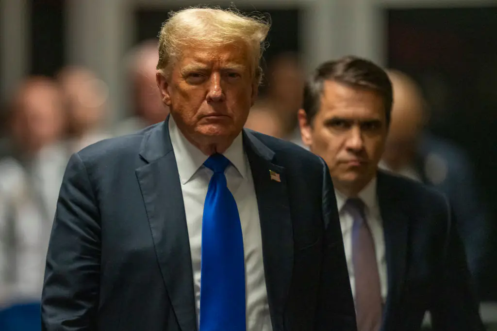The 77-year-old Trump became the first former president to face a criminal trial. Credit: Pool / Getty