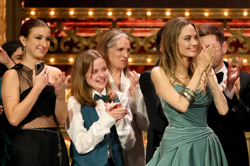It was a big night for the Jolies' musical, The Outsiders. Credit: Theo Wargo / Getty