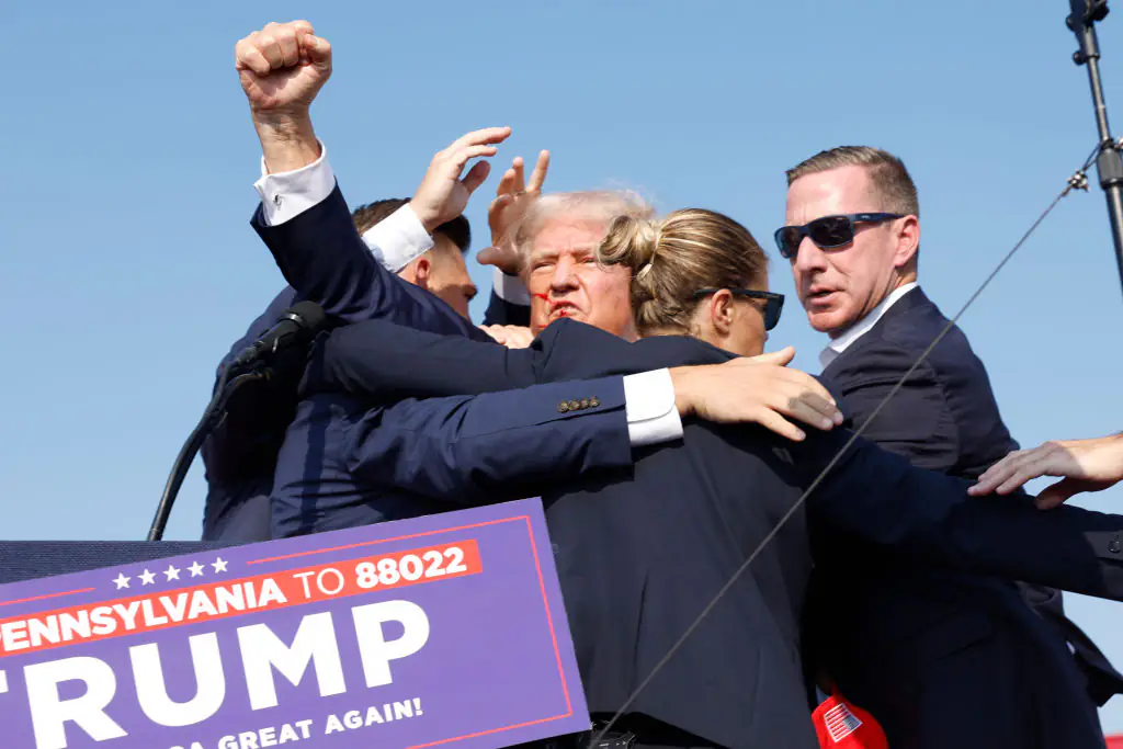 Trump was shot at on July 13 during one of his rallies. Credit: Anna Moneymaker/Getty