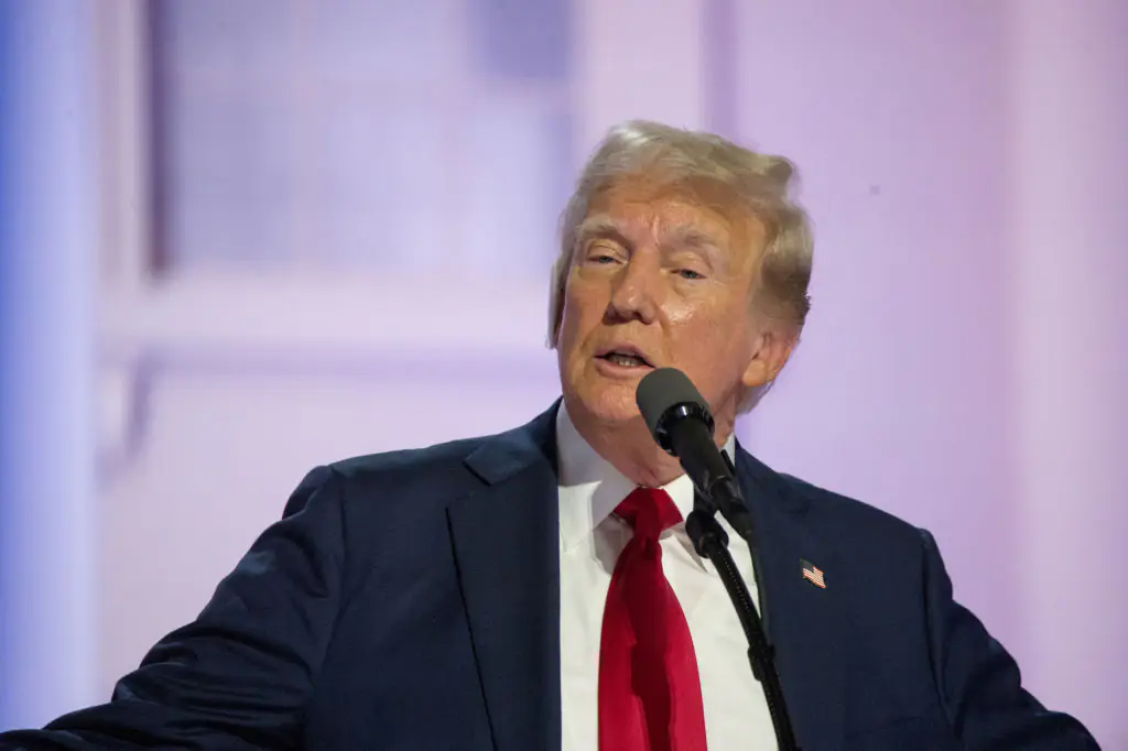 Donald Trump has given his first speech since the assassination attempt last weekend. Credit: Jacek Boczarski/Anadolu/Getty