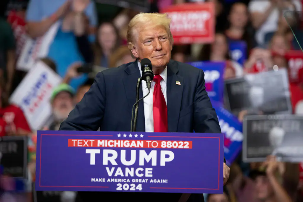 Donald Trump has talked about a phone call between him and Joe Biden after his attack. Credit: Bill Pugliano/Getty