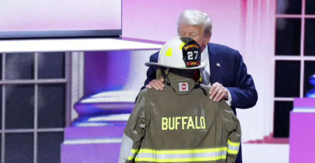 The reason why Pennsylvania rally victim's surname was spelled wrong on fire jacket brought out by Trump