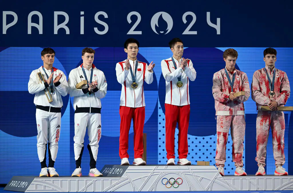 China won the gold medal in the men's 10m synchronized event. Credit: Patrick Khachfe / Getty