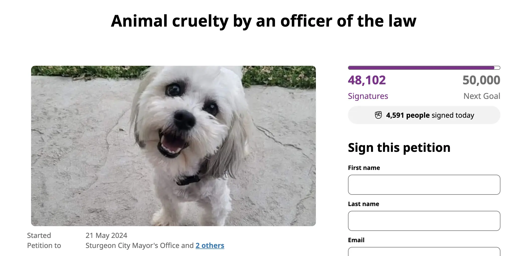 Mayor resigns and federal lawsuit is filed after Missouri cop guns down man's lost blind and deaf dog
