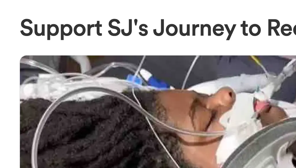 SJ's family has set up a GoFundMe to aid with his recovery. Credit: GoFundMe