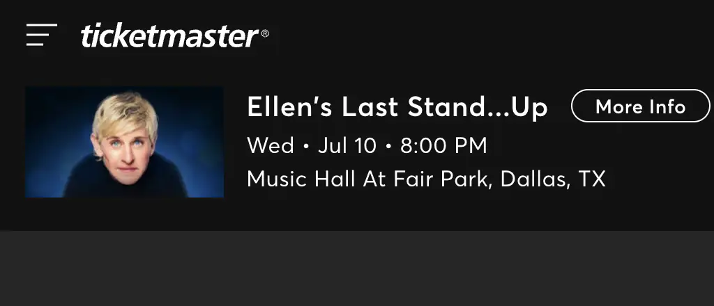 Credit: Ticketmaster