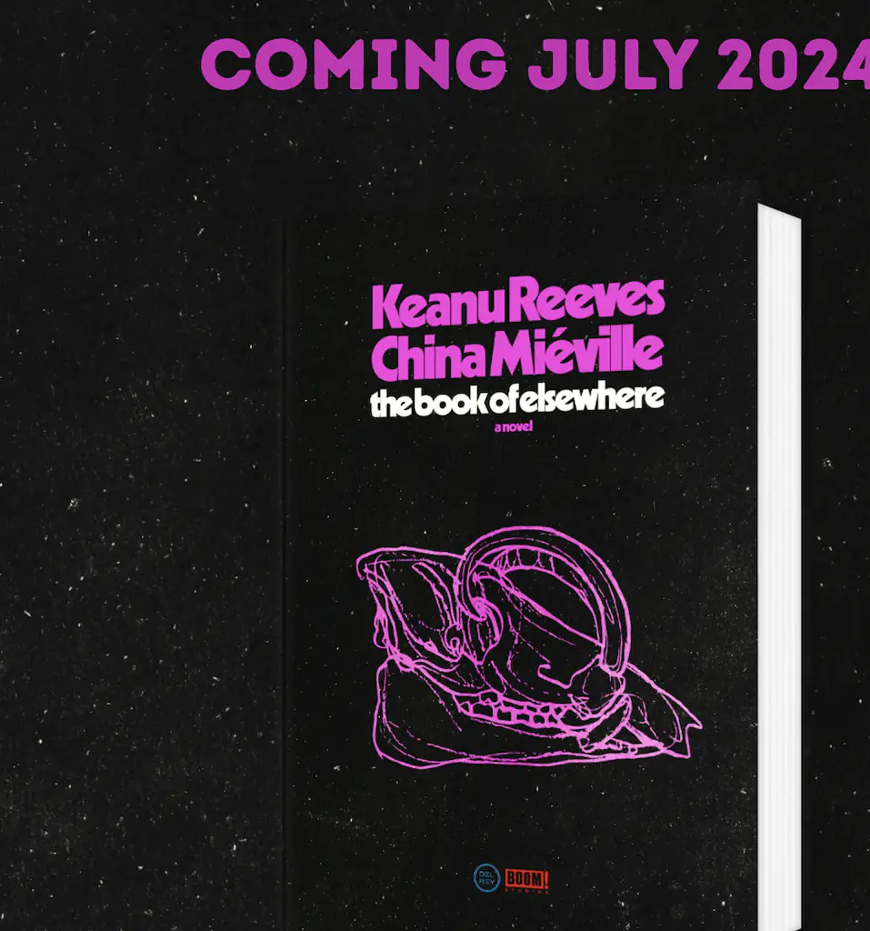 Reeves has written his first novel. Credit: The Book of Elsewhere