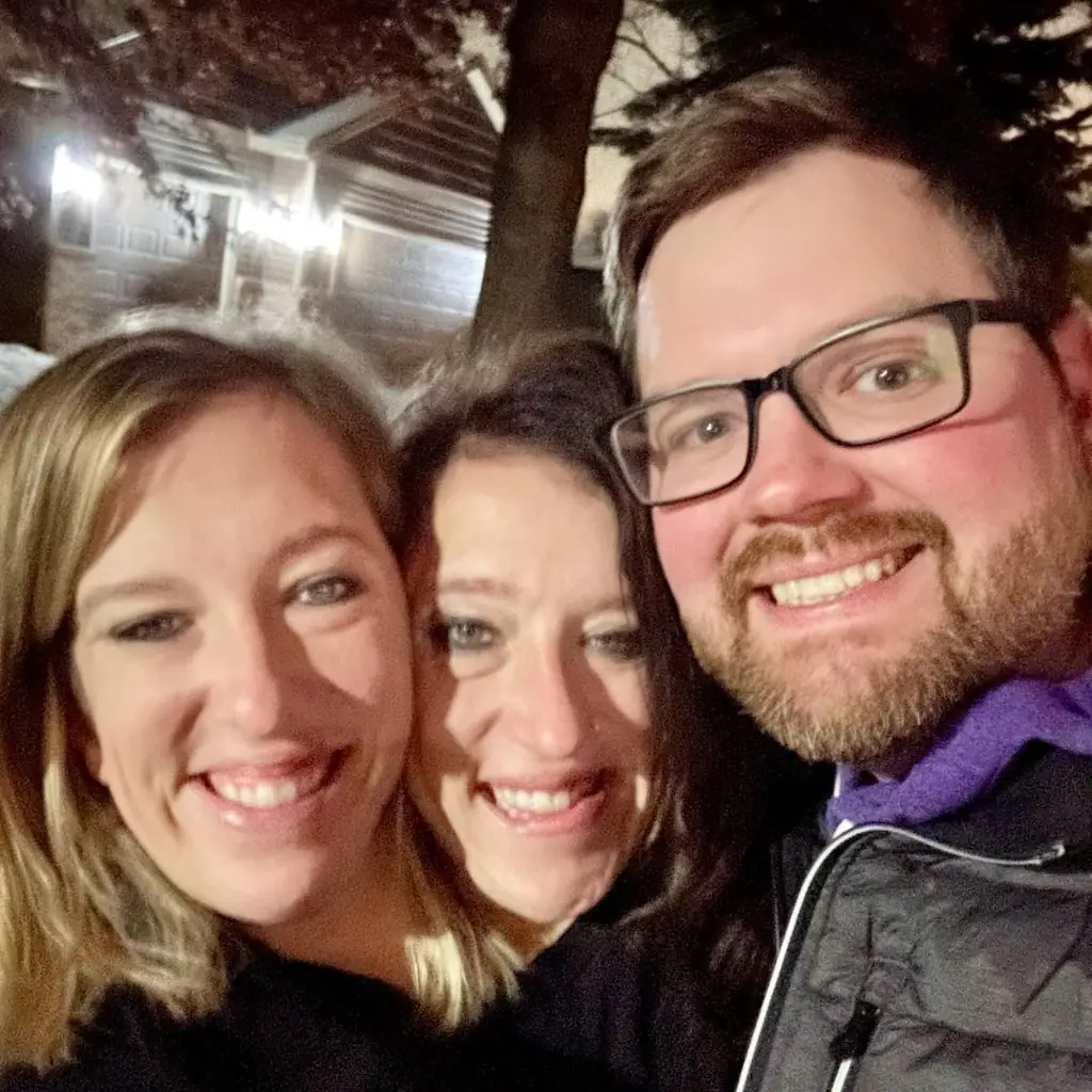Josh Bowling with Abby and Brittany Hensel. Credit: Facebook